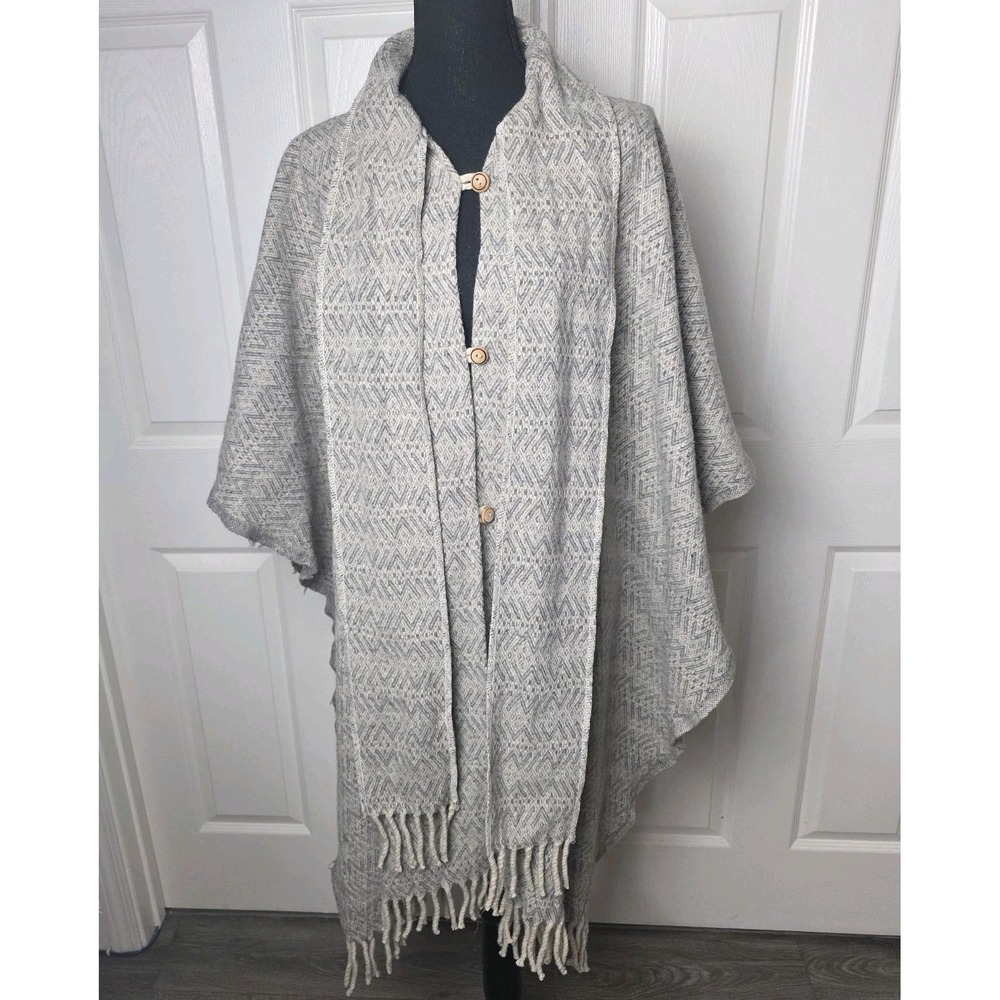 Textiles Poncho Adult One Size‎ Woven Serape Blanket 100% Wool (100%Lana) MEXICO